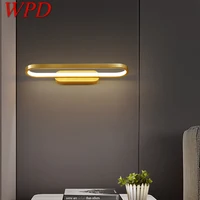 WPD Nordic Brass Wall Sconce Interior LED 3 Colors Gold Copper Bedside Light Decor for House Live Room Bedroom