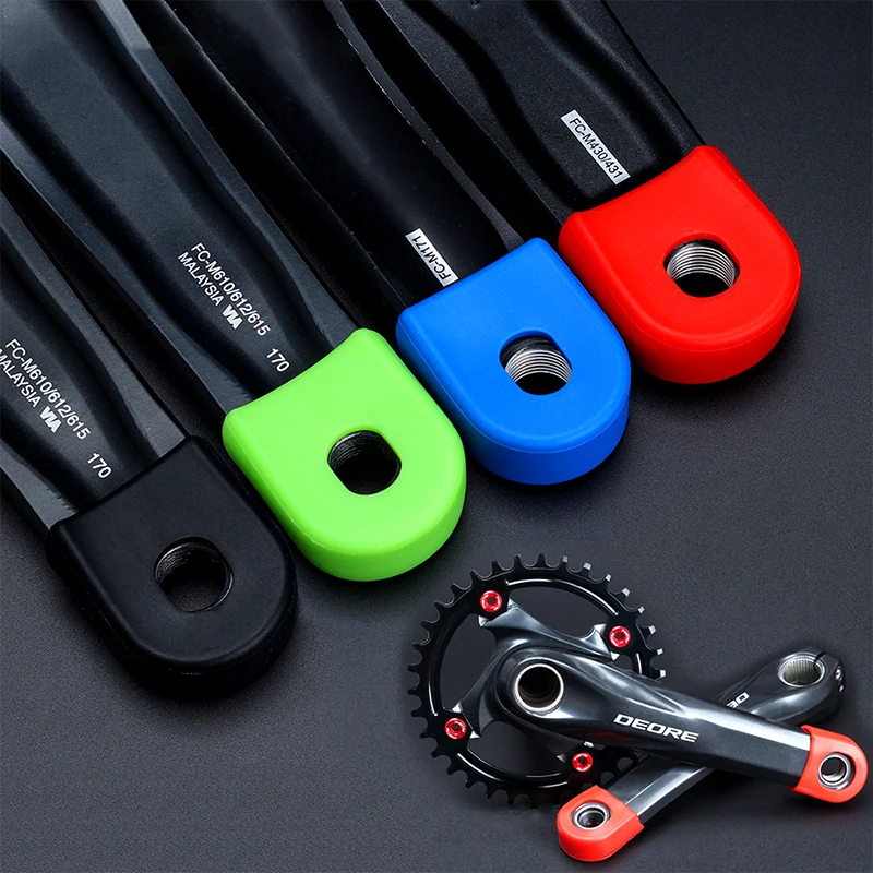 Universal Bicycle Aluminum Crank Arm Boots Protector Road Bike MTB Silicone Crankset Cover Cap SLX XT XTR Fits |