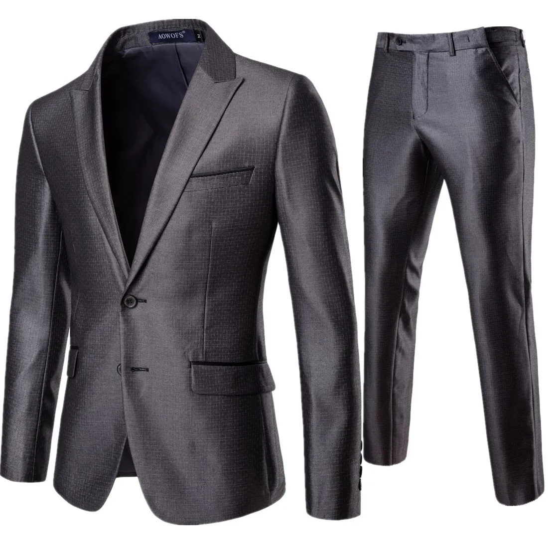 

High-quality (Blazer + Trousers) Men's Italian Style Simple Business Elegant Fashion Casual Gentleman Dress Two-piece Suit