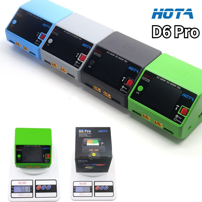 

HOTA D6 Pro умное зарядное устройство AC200W DC650W 15A для Lipo LiIon NiMH батареи с IPhone Samsung Беспроводная зарядка