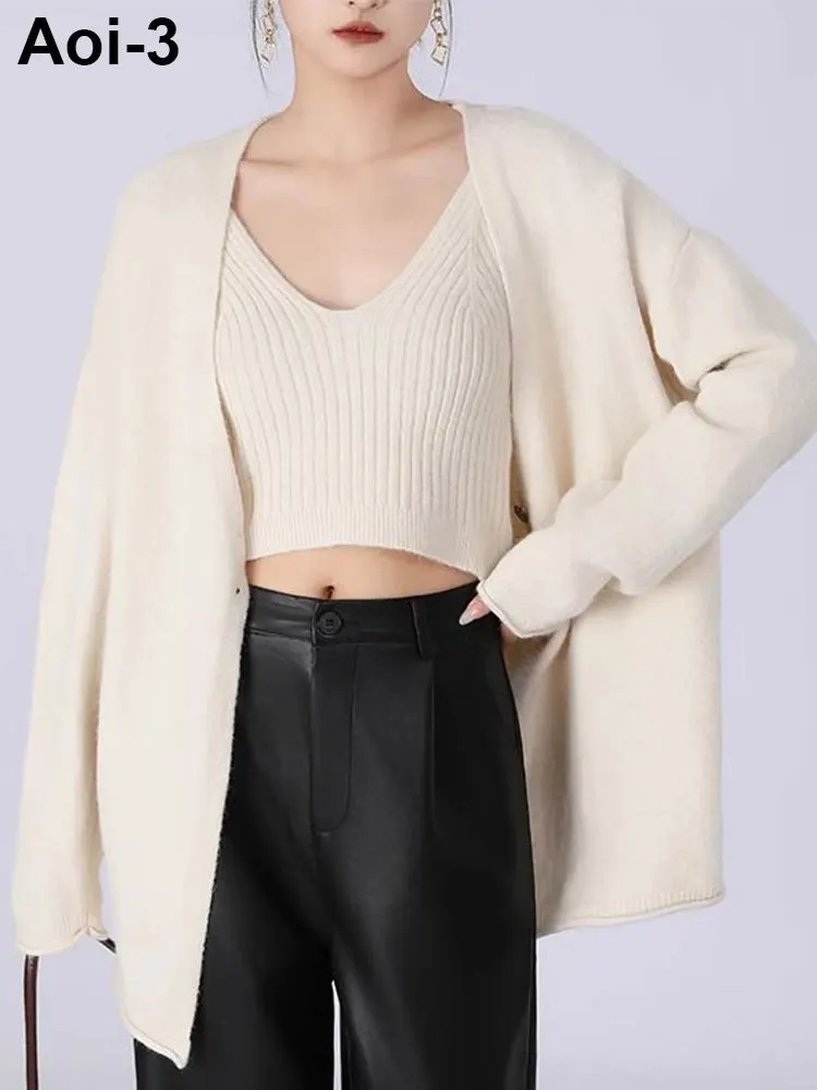 Женский Повседневный Трикотажный костюм в стиле ретро элегантный свободный