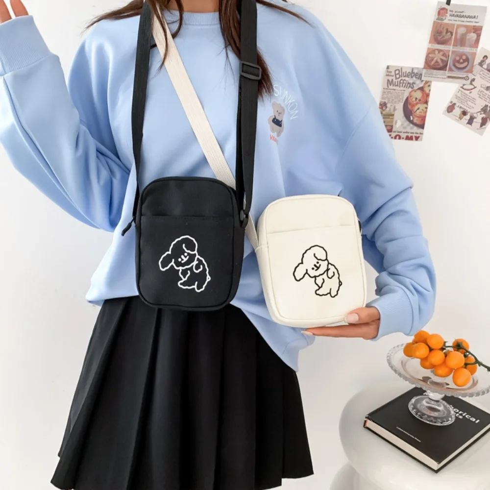 Холщовая Сумка в японском стиле Харадзюку милая сумочка с кошкой мессенджер для