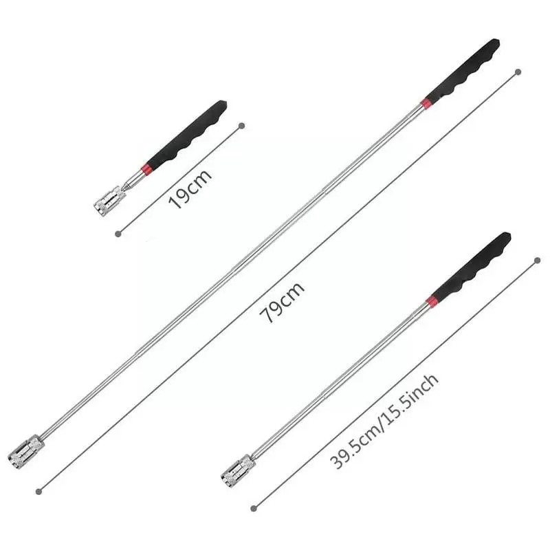 Retractable Suction Rod With Led Light Foldable Extendable Picker Magnetic Magnet Pen Telescopic P4p3 images - 6