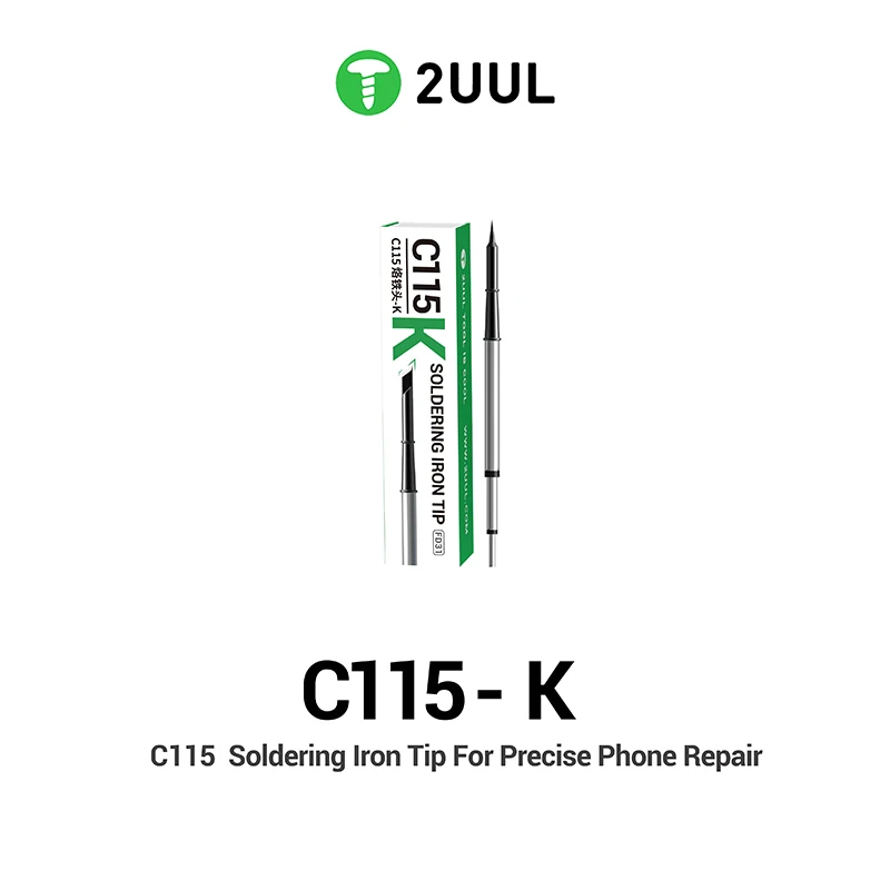 Фото Наконечник для паяльника 2UUL C115-I/S/K, сменный нагревательный элемент C115 для паяльной станции SUGON T115 C115, для микропайки и ремонта печатных плат №4