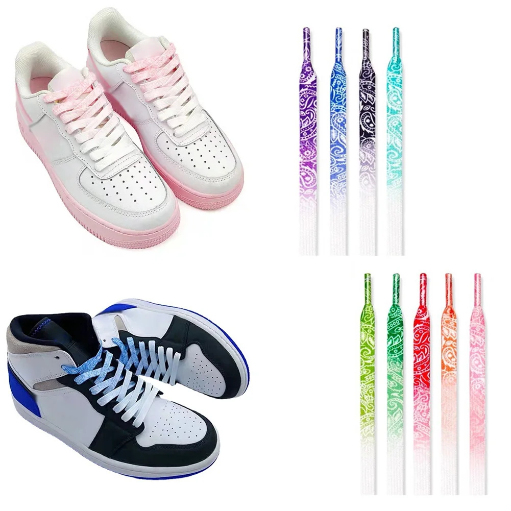 

Высококачественные шнурки с цветами кешью 120/140/160 см для женщин и мужчин, красные, черные, синие шнурки для спортивной повседневной баскетбо...