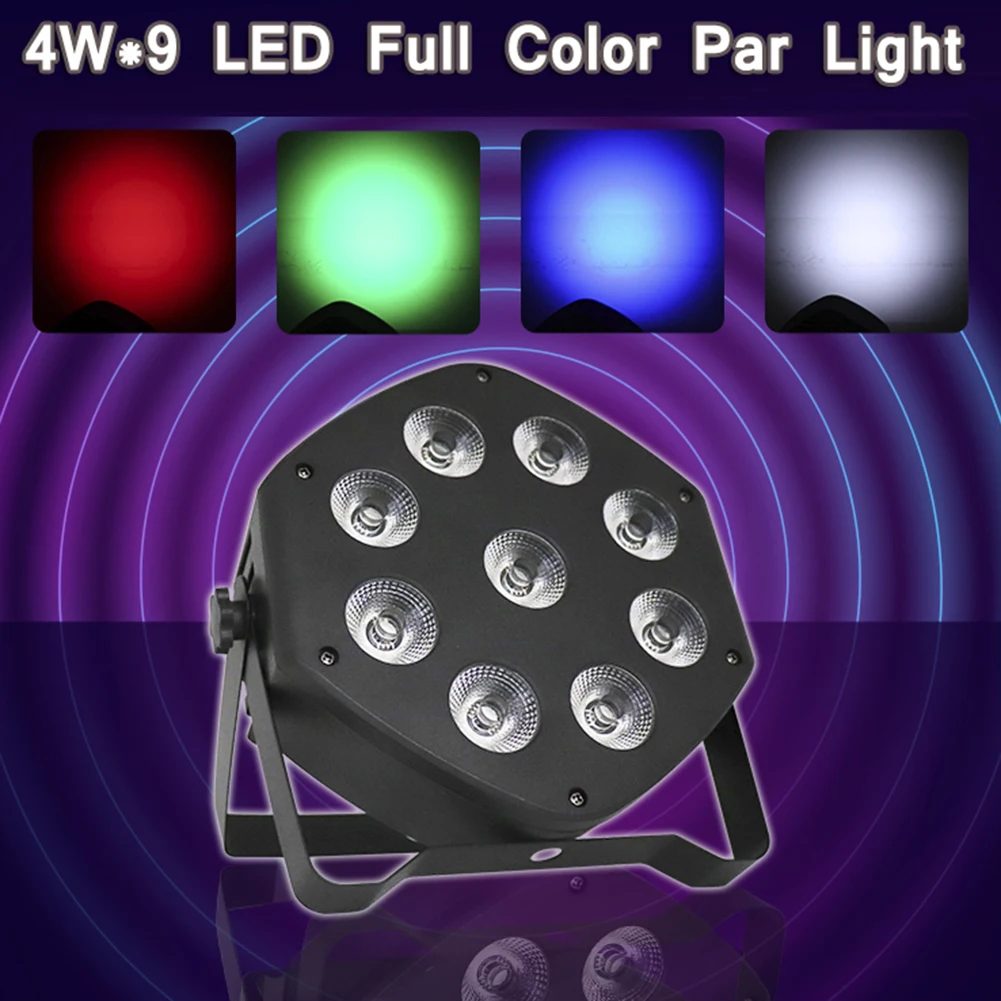 

9LED DMX Effect Par Lights Sound Activated Disco KTV Ball Party Decor Stage Lamp DJ projector Machine Party Decoration