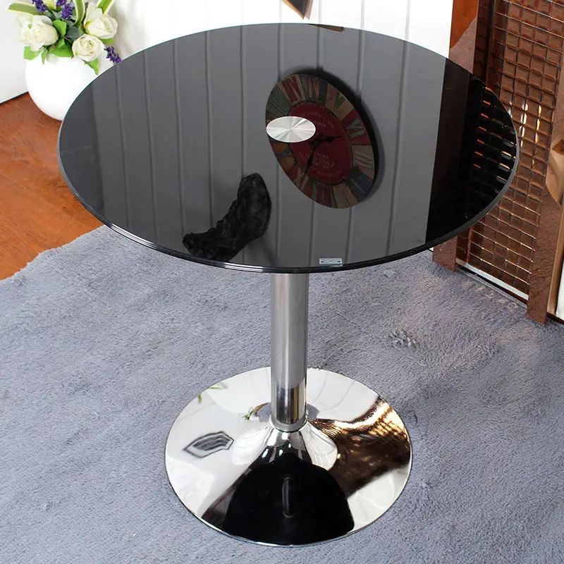 

Luxury Design Modern fashion Popular Stainless Steel Silver Color Small Size Round Dining Room Table 1PC coffee table muebles