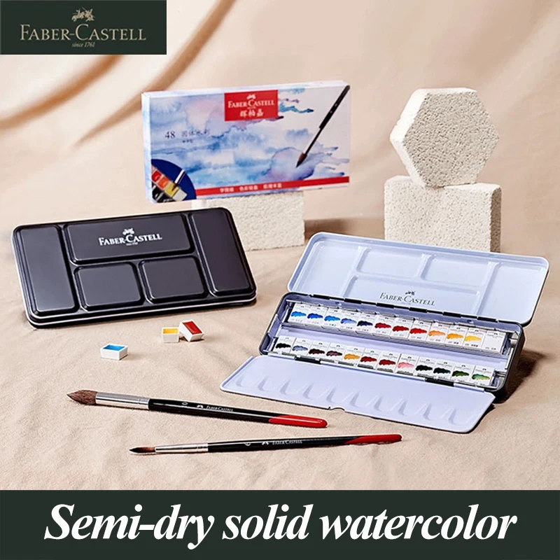Faber-Castell 24/36/48 цвет полу-сухой сплошной воды твердый пигмент живопись канцелярские