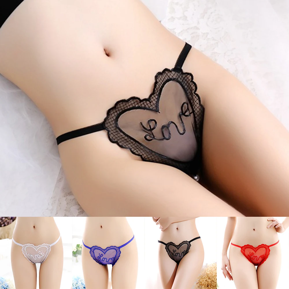 

Women Fashion Low-rise Panties Transparent Sexy Underwear Seamless Briefs Thong Elastic Belt See Through Underpants Lingeries