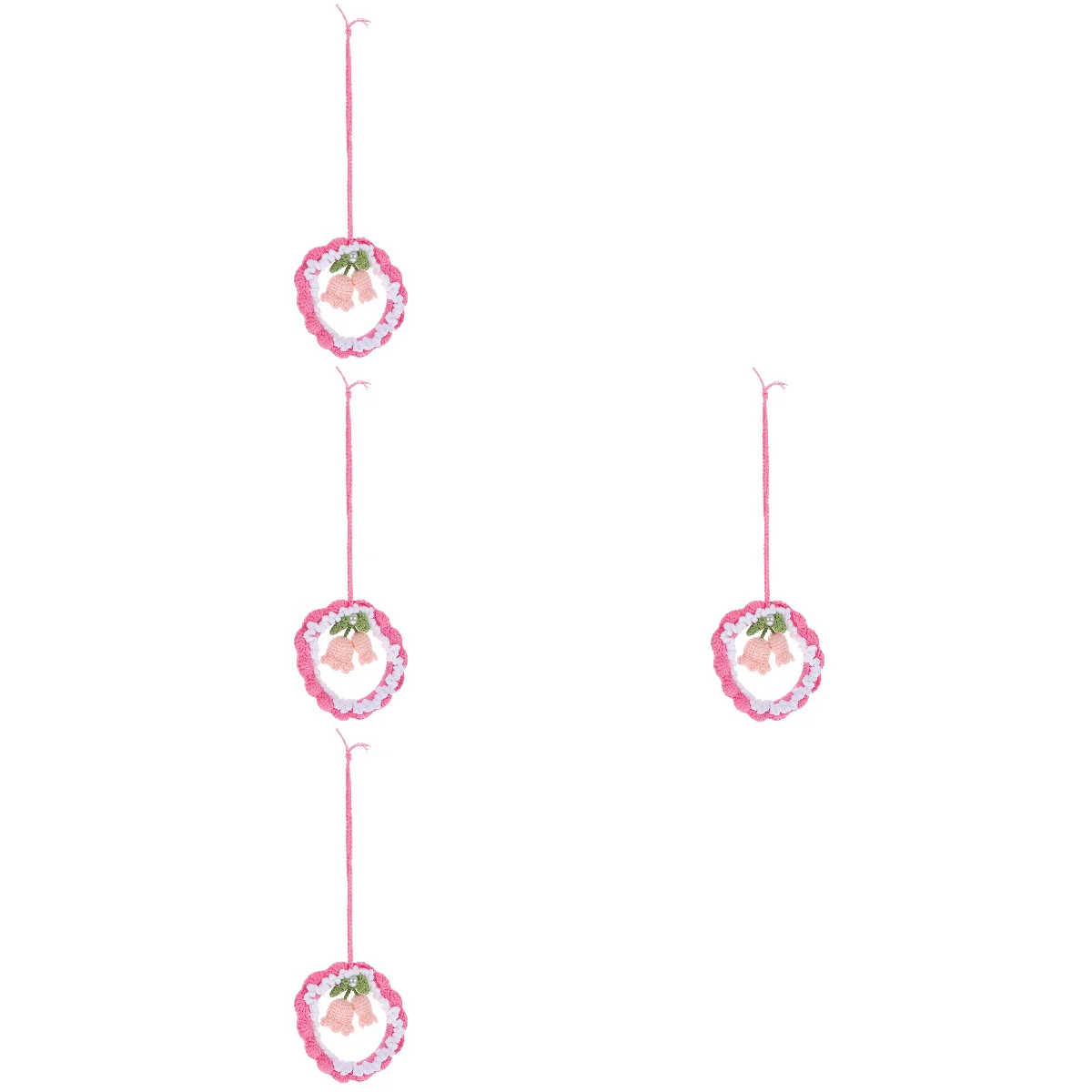 

Lily The Valley Pendant Hand Woven Flower Car Mirror Ornament Hanging Decoration Vehicle Fringe Adorable