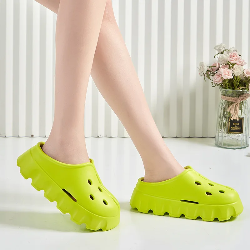 Women Platform Slippers Summer Shoes For Female Cut-out Thick Bottom Clogs Girls Indoor Beach Slides Ladies Street Sandals