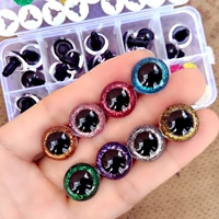 high quality 30pcsbox plastic safty glitter glass eyes for toys crafts animals amigurumi crochet dolls making 910121416mm