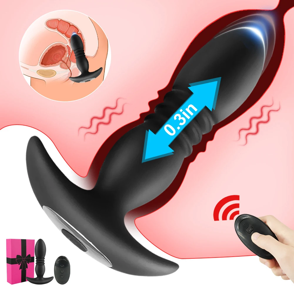 

Wireless Dildo Vibrators Thrusting Prostate Massager Vibrating Anal Plug for Men Gay Buttplug Sex Toy for Woman Masturbation