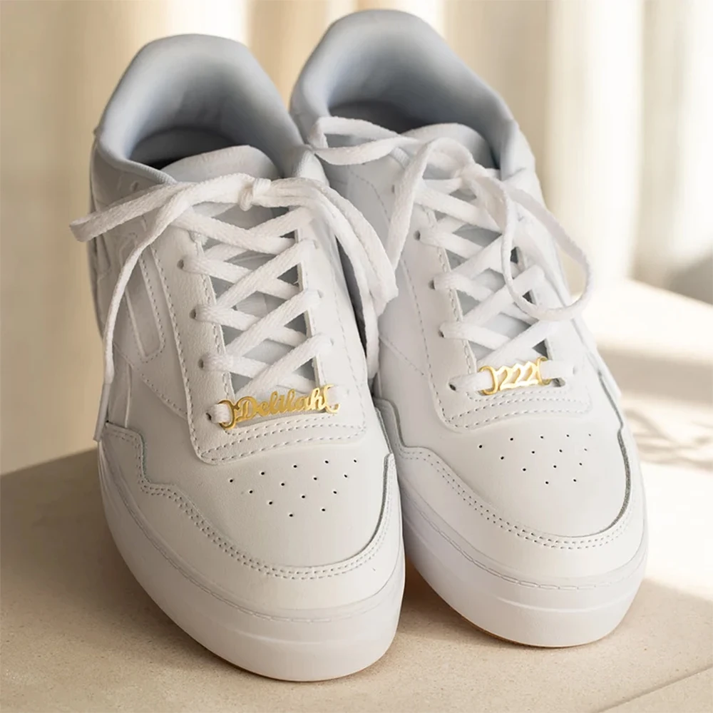 1 Pair Personalized Name Shoe Clasp 316L Stainless Steel Customized Shoe Clasp Year Logo Date Customized Friend Birthday Gift