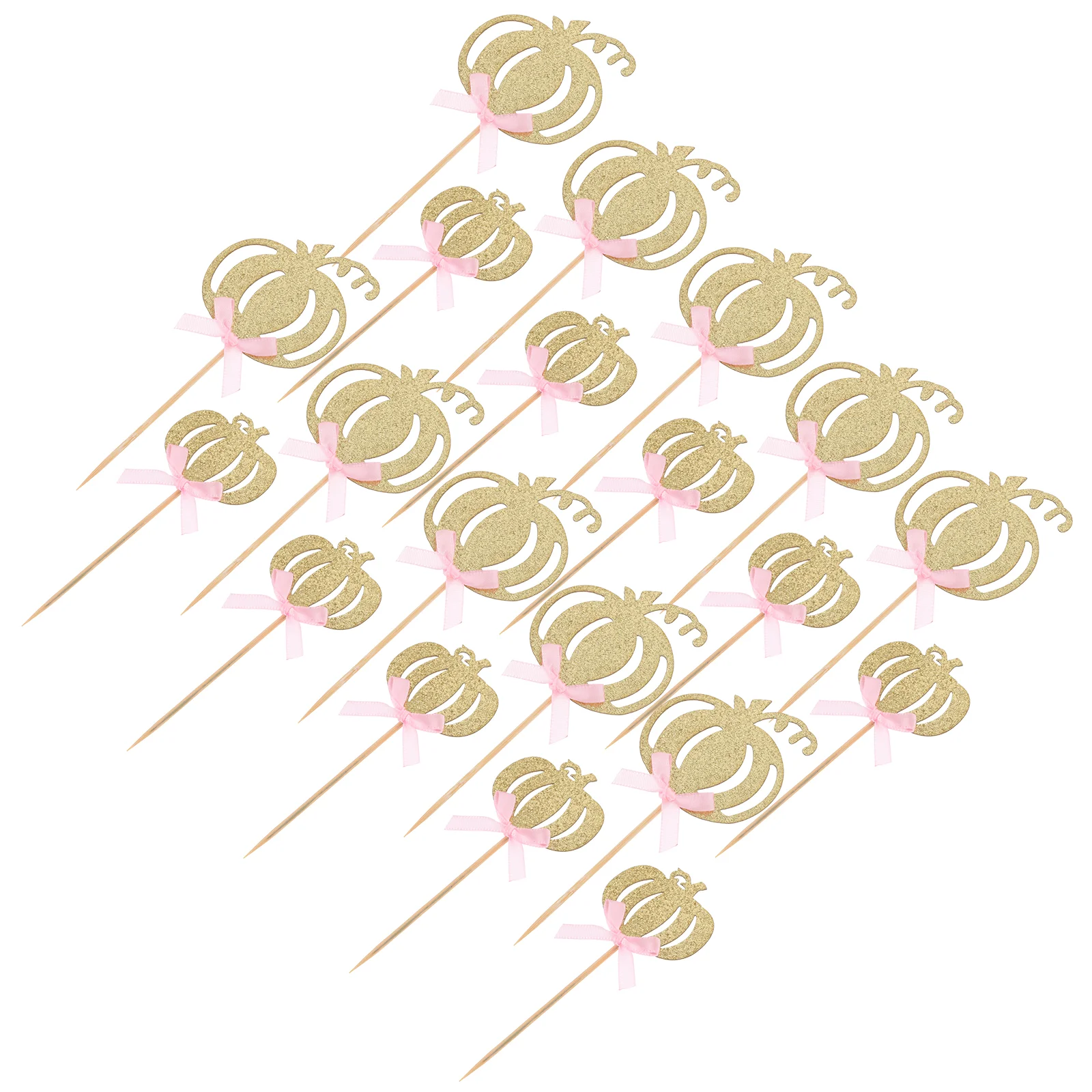 

Cake Pumpkin Topper Cupcake Toppers Decorative Insert Dessert Harvest Picks Shaped Toothpick Sticks