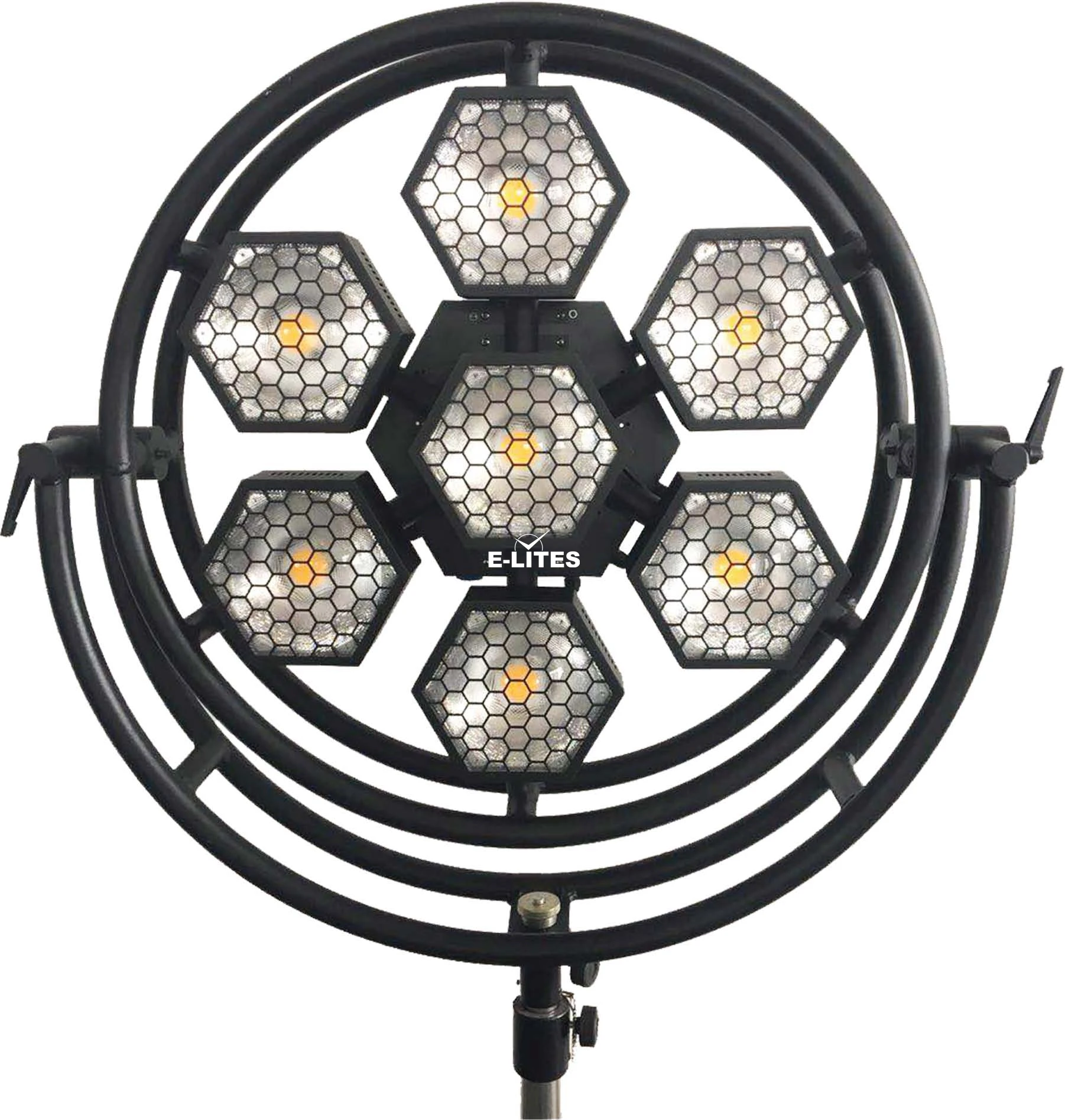 

Стусветильник стробоскоп 7X100W 7-HALO HEXA WW/CW COB, стробоскопический свет для концертного мероприятия