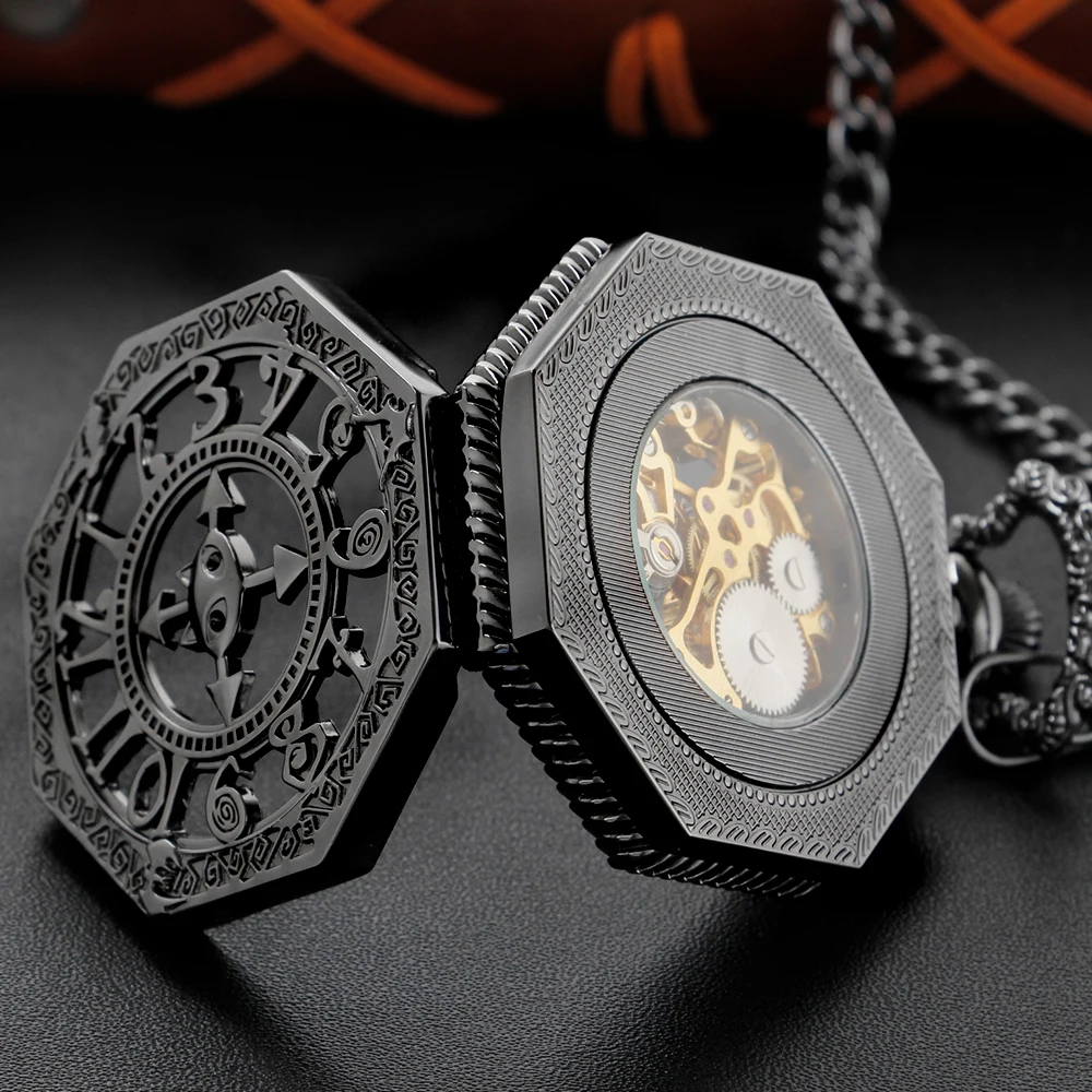 Cat Head Irregular Design Mechanical Pocket Watch High Quality Unisex Necklace Pendant Jewelry Gifts for Men and Women PJX1270