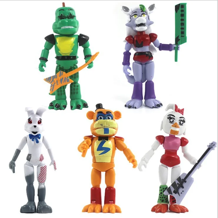 Экшн-фигурки FNAF 5 Nights Freddy Bonnie Foxy коллекционная игрушка светящаяся подвижные