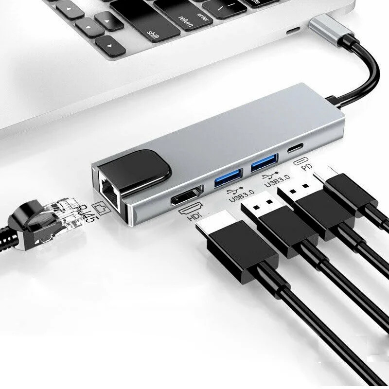 

Type C концентратор Hdmi-совместимый 4K USB C концентратор для Gigabit Ethernet Rj45 Lan адаптер для Macbook Pro Thunderbolt 3 USB-C зарядный концентратор