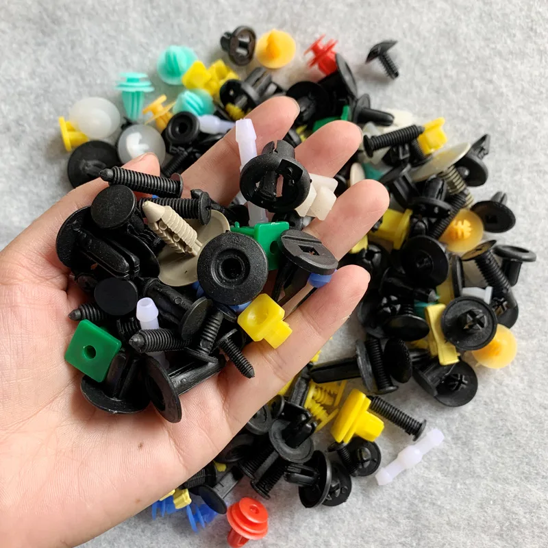 

50Pcs Car Clips Fastener Screws Bumper Interior Decoration Auto Plastic Random Mixing Universal Plastic