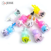 10pcs fashion resin two color resin bottles bear cup ball earring charms cute drinking bottles pendant for making diy jewelry