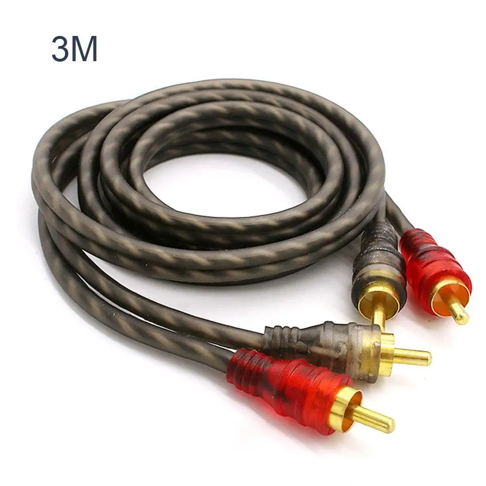 

Audio Cable Copper Audio Cord Line Amplifier Braided Cable For Car Audio System