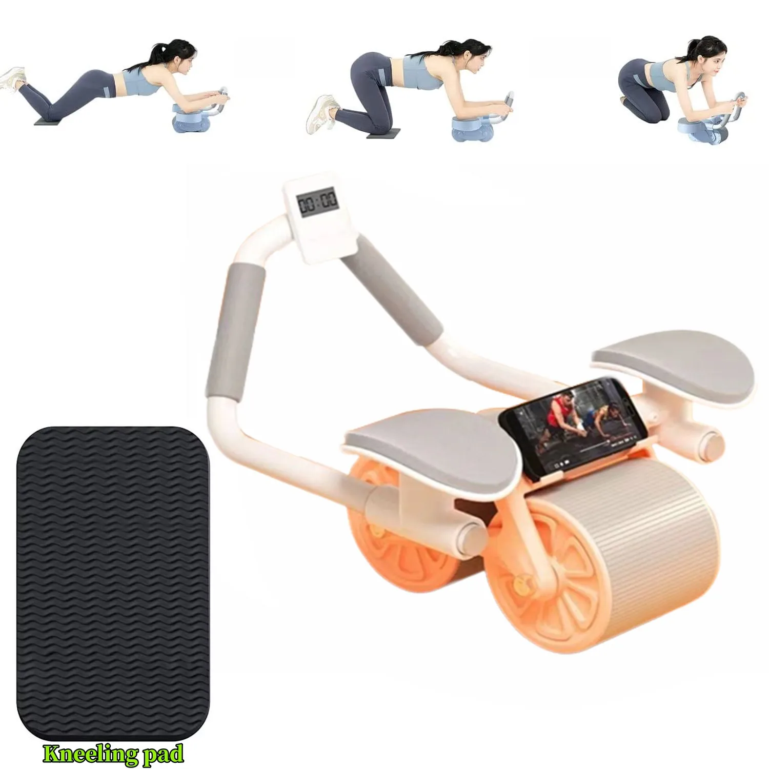 

Домашние упражнения для поддержки колес Ab автоматическое роликовое оборудование колесо отскок локтя брюшного пресса с упражнениями и тишиной
