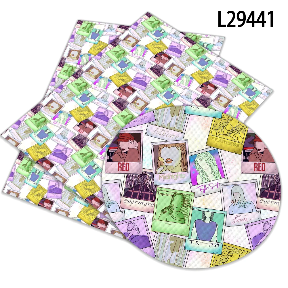 Певец Тейлор Свифт мультфильм печати искусственная кожа сделай сам серьги