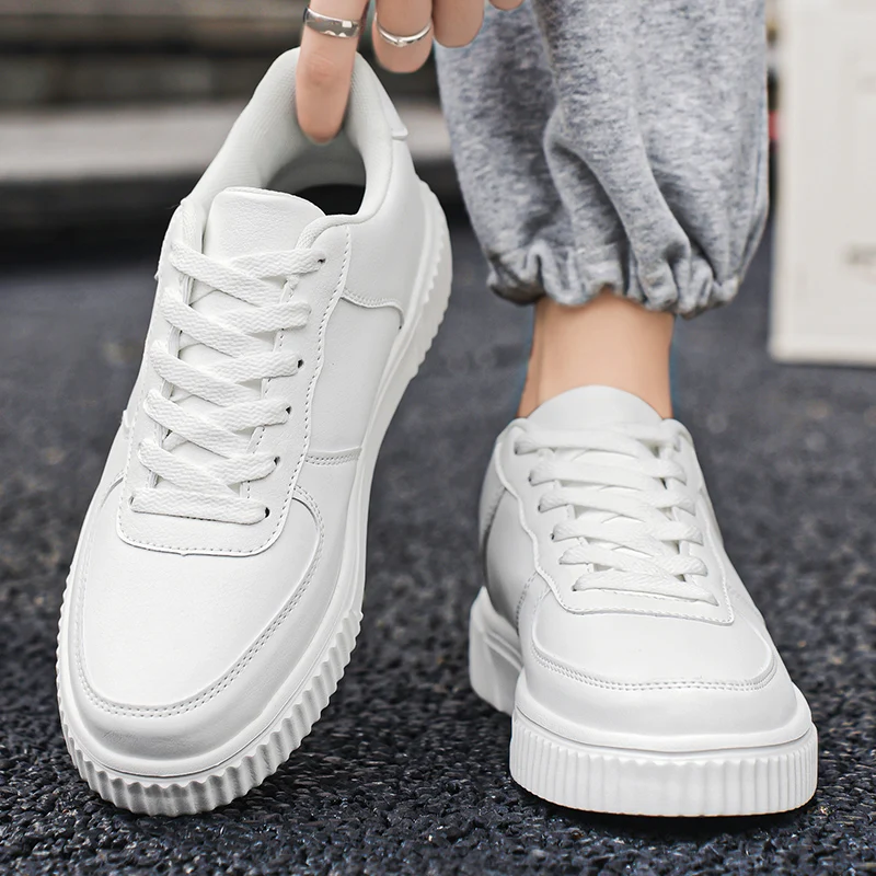 Мужские кроссовки на платформе простой дизайн скейтборд повседневная