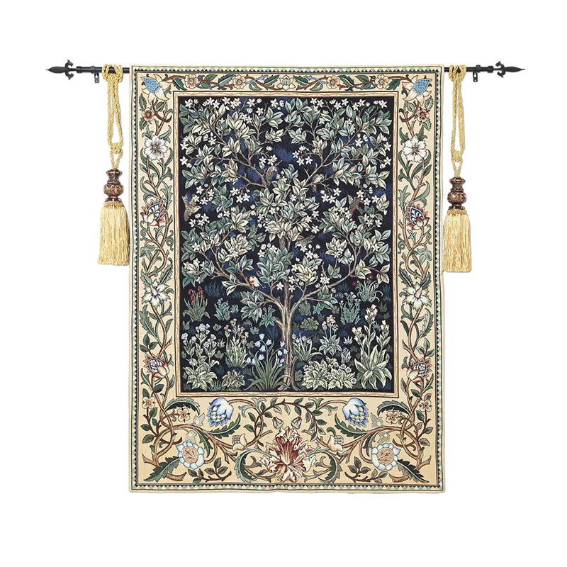 

Tree Of Life Tapestry Europe Style High End Art Tapestry Sound Absorbing Porch Background Wall Decorative Fabric Painting X720Y