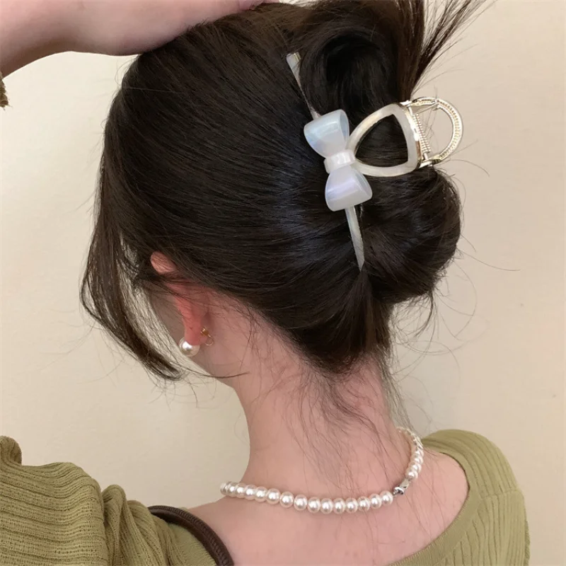 

2023 New Women Fashion Hair Claw Clips Elegant Lady Bowknot Large Barrettes Hair Clips Crab for Girls Hair Accessories Headwear