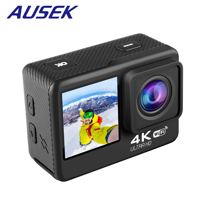 

AUSEK Real 4K 30fps Sports Ptz Streaming Camera Video Conference Wide Vlogging Kit Camera Record for Motorcycle AT- S60TR