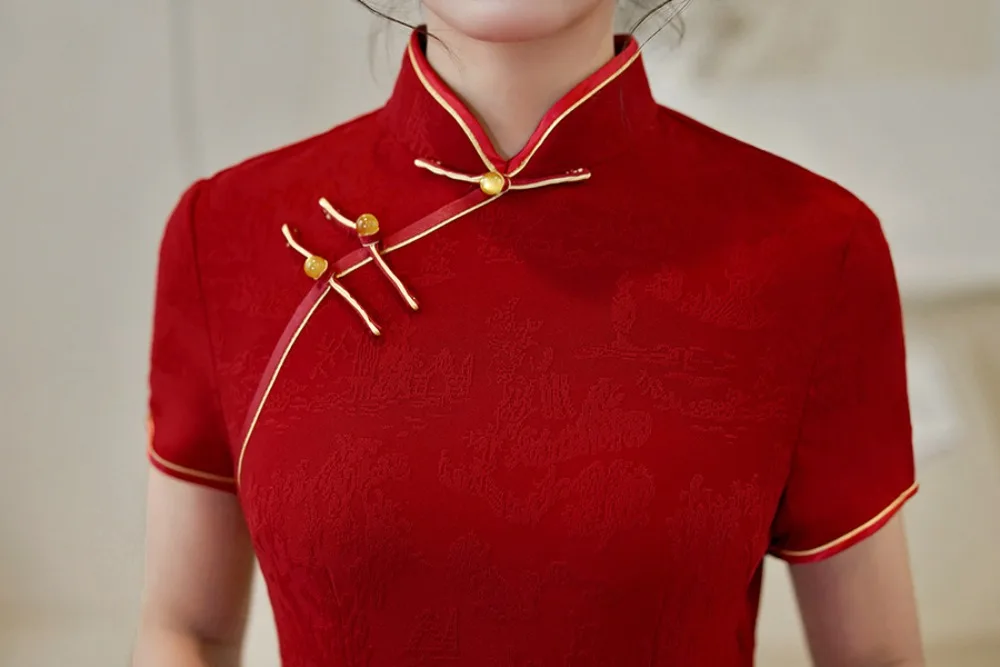 Фото Китайское платье Cheongsam Qipao, уличная одежда в этническом стиле, винтажная женская одежда, винтажные костюмы для косплея, сценическая вечеринка №3