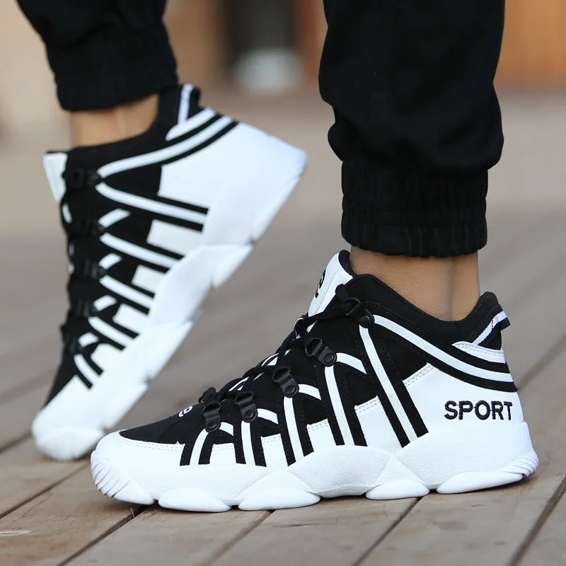 

New Style Men's Sneakers Leather Platform Casual Men Shoes Basket Homme Couples Fashion Running Shoes Zapatillas Hombre Tenis