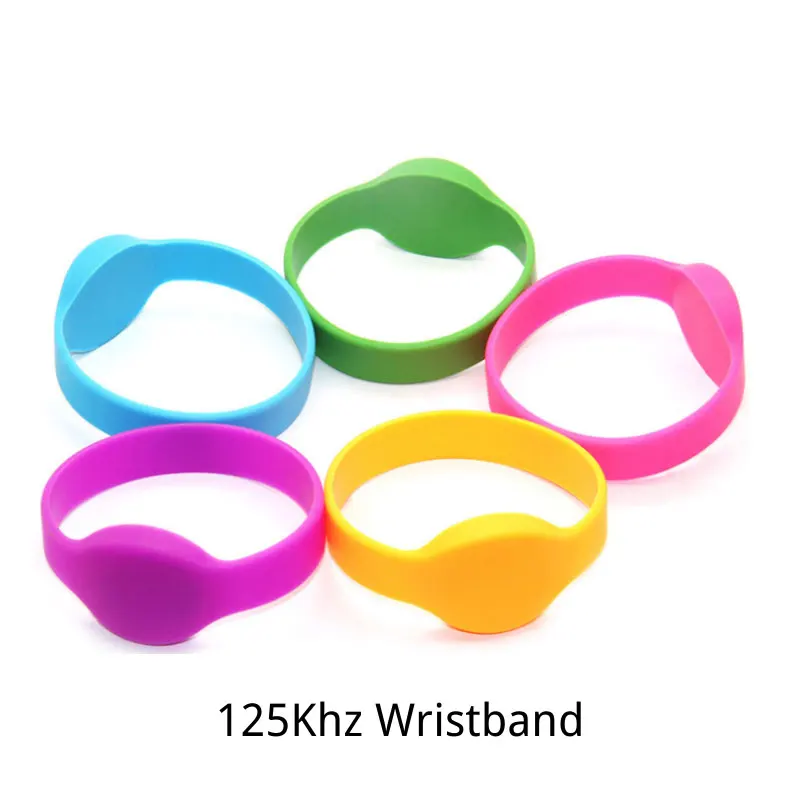 

10PCS RFID Wristband 125Khz EM/TK4100 Smart Chip Access Control Tag Read-Only Time Attendance ID Card Waterproof Bracelet Keych