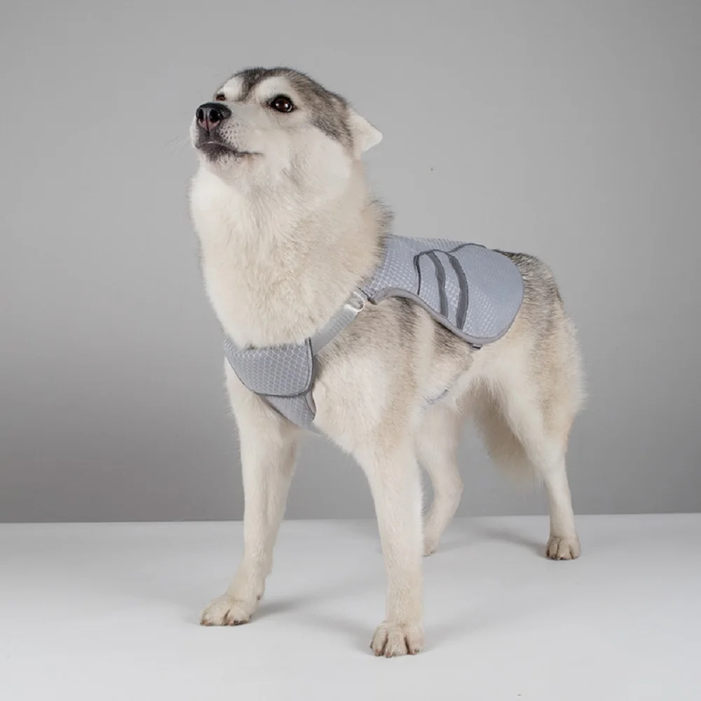 

2023 Summer Dog Cooling Harness Outdoors Breathable Pet Chest Strap Reflective Rapid Cooling Collars for Large Dogs Clothing