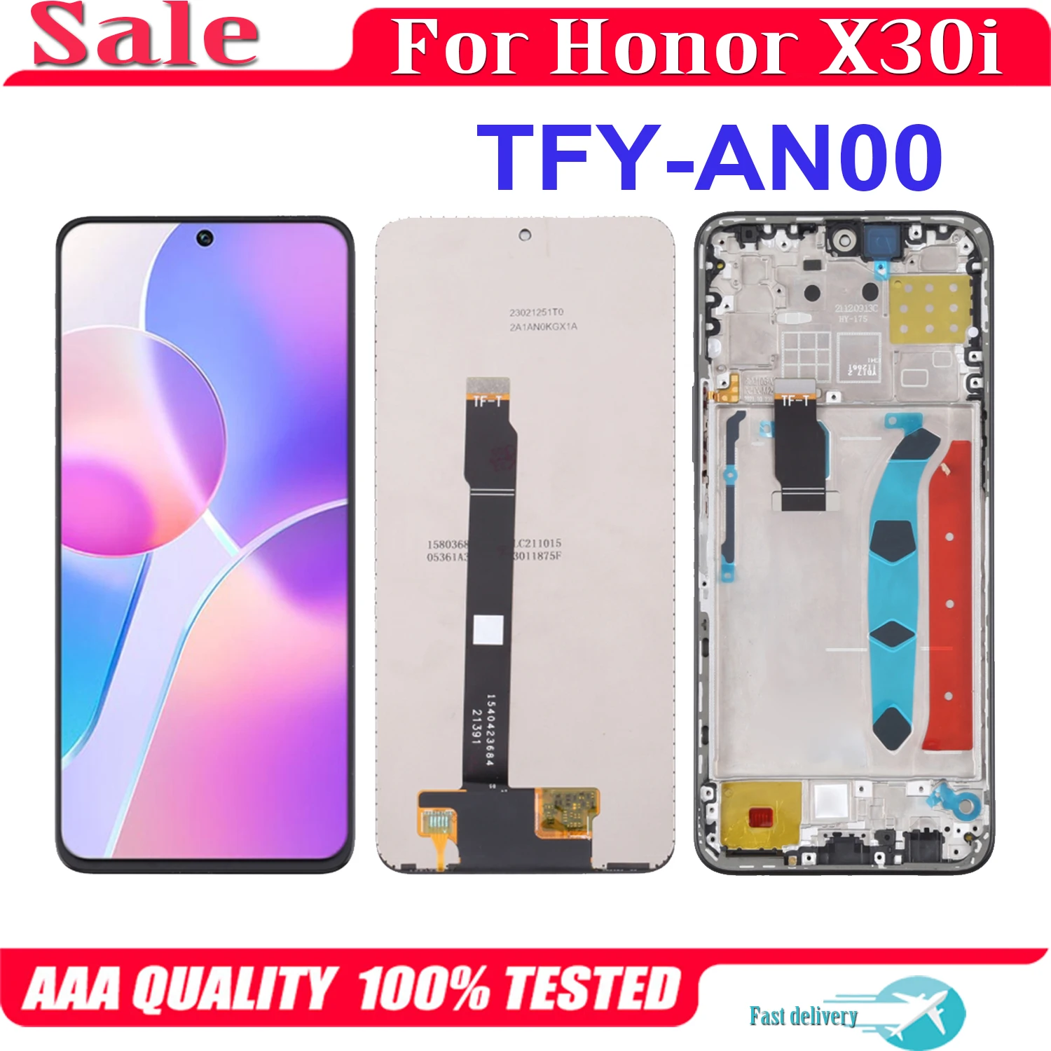 Оригинальный сенсорный ЖК-дисплей для Huawei Honor X30i с цифровым преобразователем в сборе