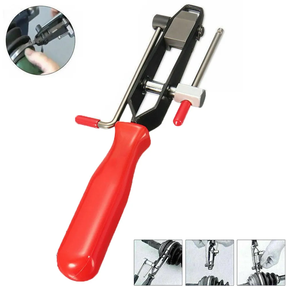 

1 Pcs Auto Banding Tool CV Joint Boot Drive Shaft Axle High Quality Plastic & Steel Red & Black & Silverapprox.22cm Durable