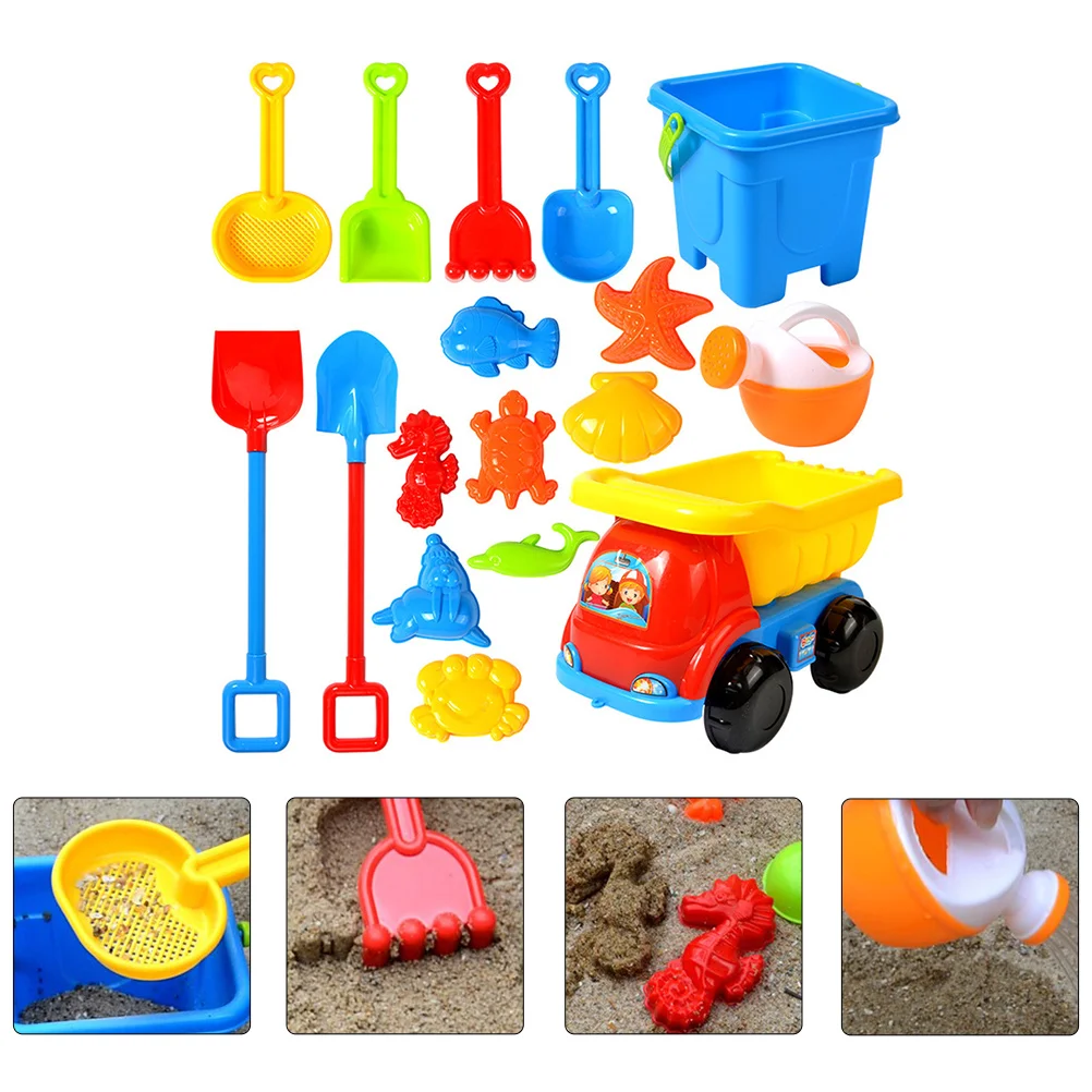

Toy Kids Beach Sand Setinteresting Sandbox Toys Portable Funny Molds Wagon Bucket Play