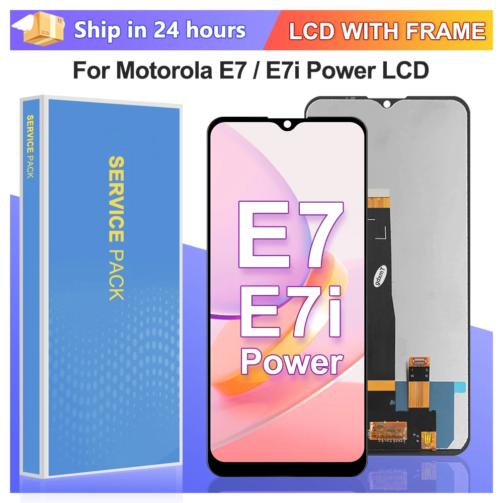 Для Motorola Moto E7 Power ЖК-дисплей с рамкой сенсорный датчик дигитайзер в сборе для E7i