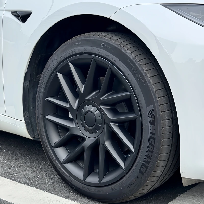 Фото 4 шт., 18-дюймовая крышка колеса для Tesla Model 3 Highland, колпаки ступиц, сменная крышка колеса, полная крышка обода, аксессуары 2024 №4