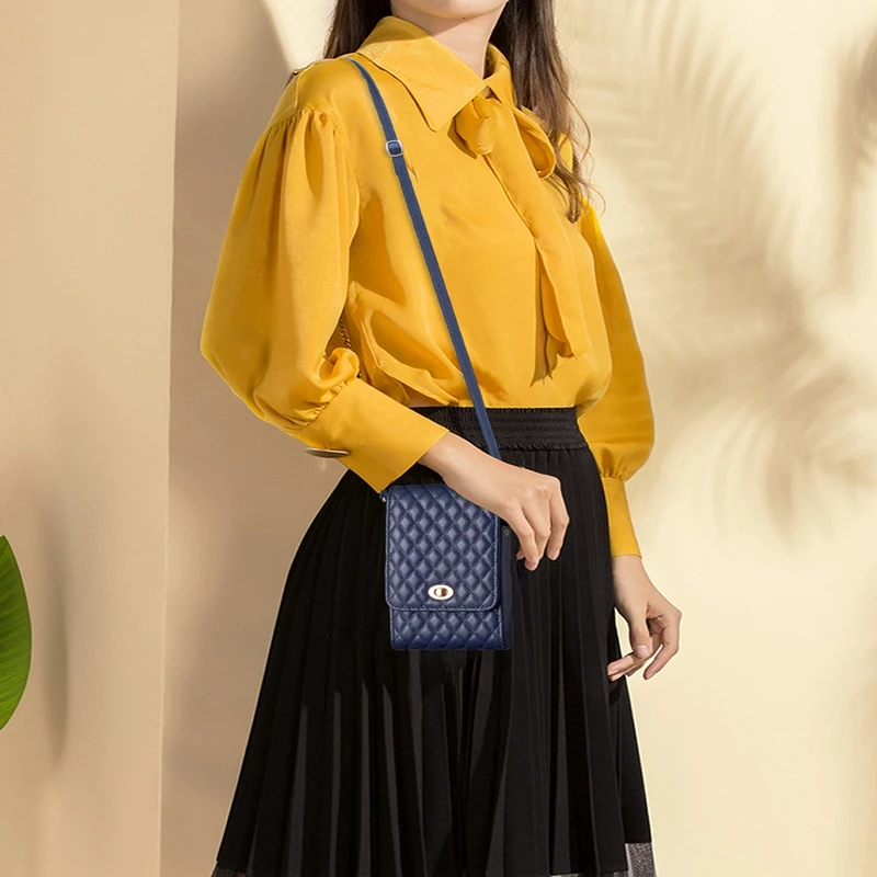 Wallet Small Fragrant Wind Bag With Shoulder Rope Case For iPhone Xiaomi Redmi Huawei OPPO VIVO Moto Google Nokia Realme Infinix