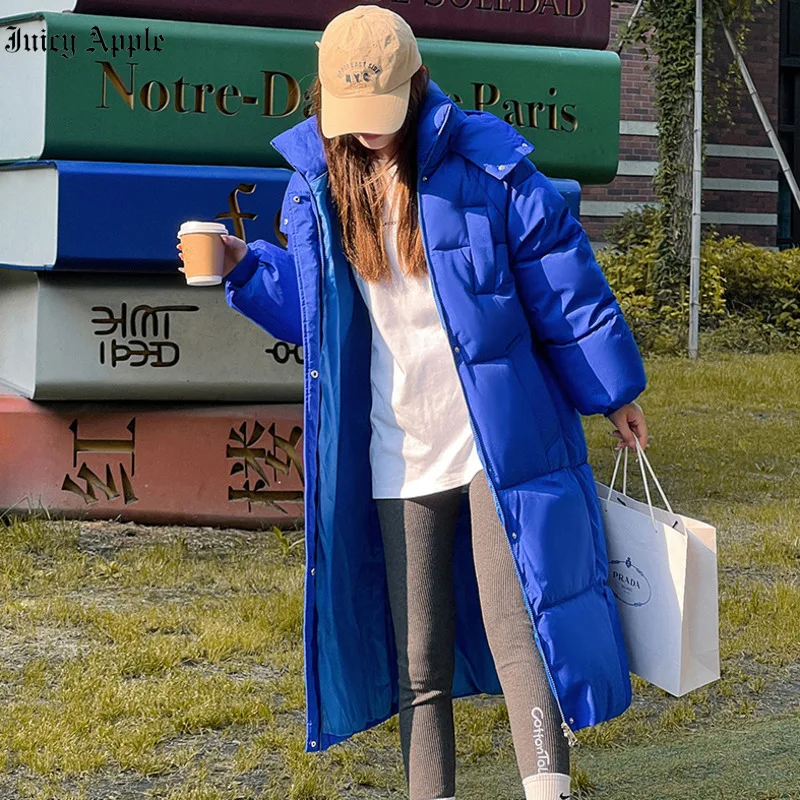 Women's Winter Parkas 2022 Long Over-the-knee Thick Jackets Female Loose Hooded Winter Jacket Streetwear Coats Female Clothing