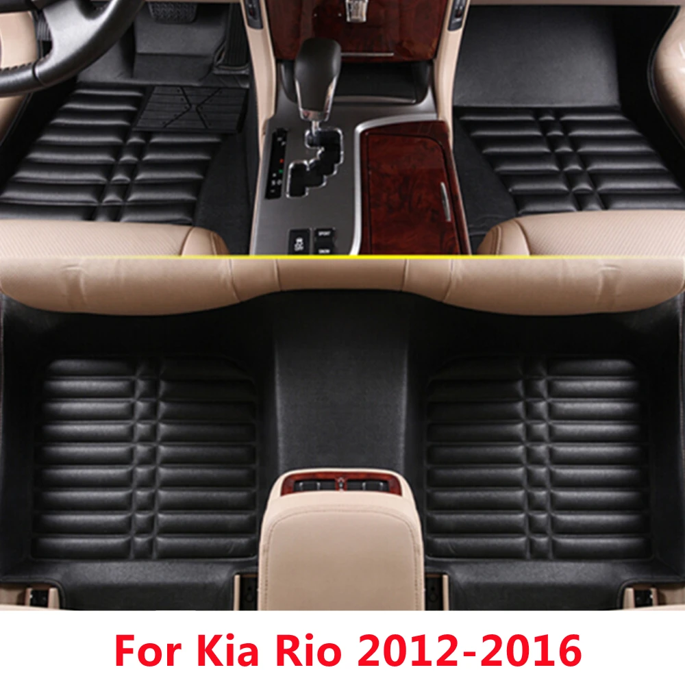 

SJ 3D Waterproof Custom Car Floor Mats Front & Rear FloorLiner Styling Auto Carpet Mat FIT For KIA RIO 2012 2013 2014 2015 2016