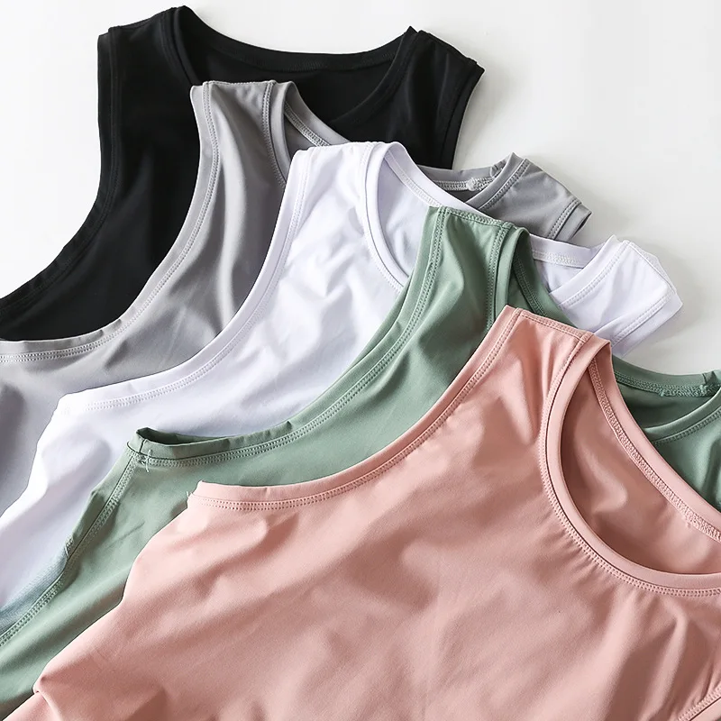

Gym Tank Top Open Back Women Sleeveless Workout Shirts Loose Athletic Quick Drying Sports Bra Mesh Crop Top Yoga Vest