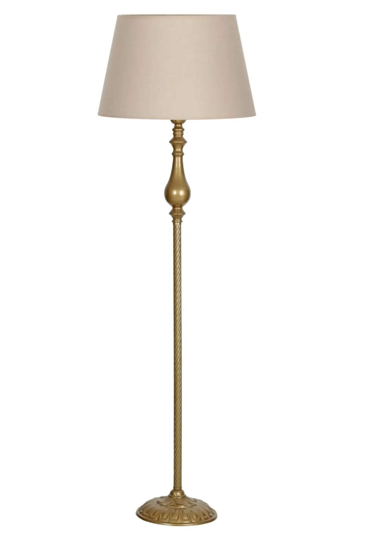 

Zeta металлический напольный светильник с покрытием с одной ногой-кремовый