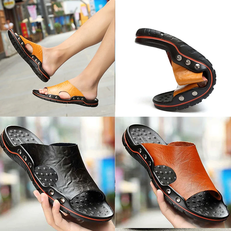 

Mens Slides Trainer Slippers House Man Not Leather Casual Flip Flops For Man Brands Chunky Sole Man Casual Shoes Slip Tennis