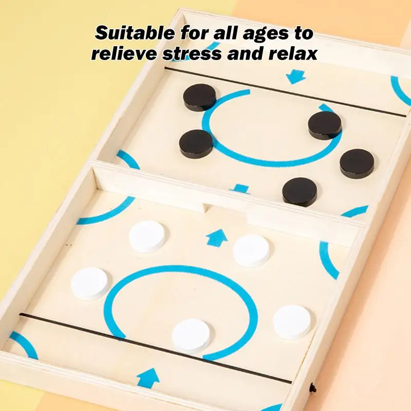 Деревянная хоккейная игра деревянная быстрая шайба игровая игрушка семейная