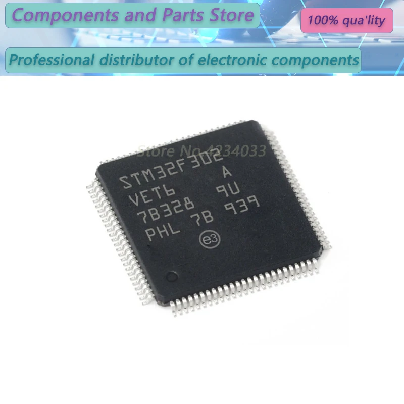 

1 шт. STM32F302VET6 STM32F302VET STM32F302 BGA new100% STM32 F302VET6