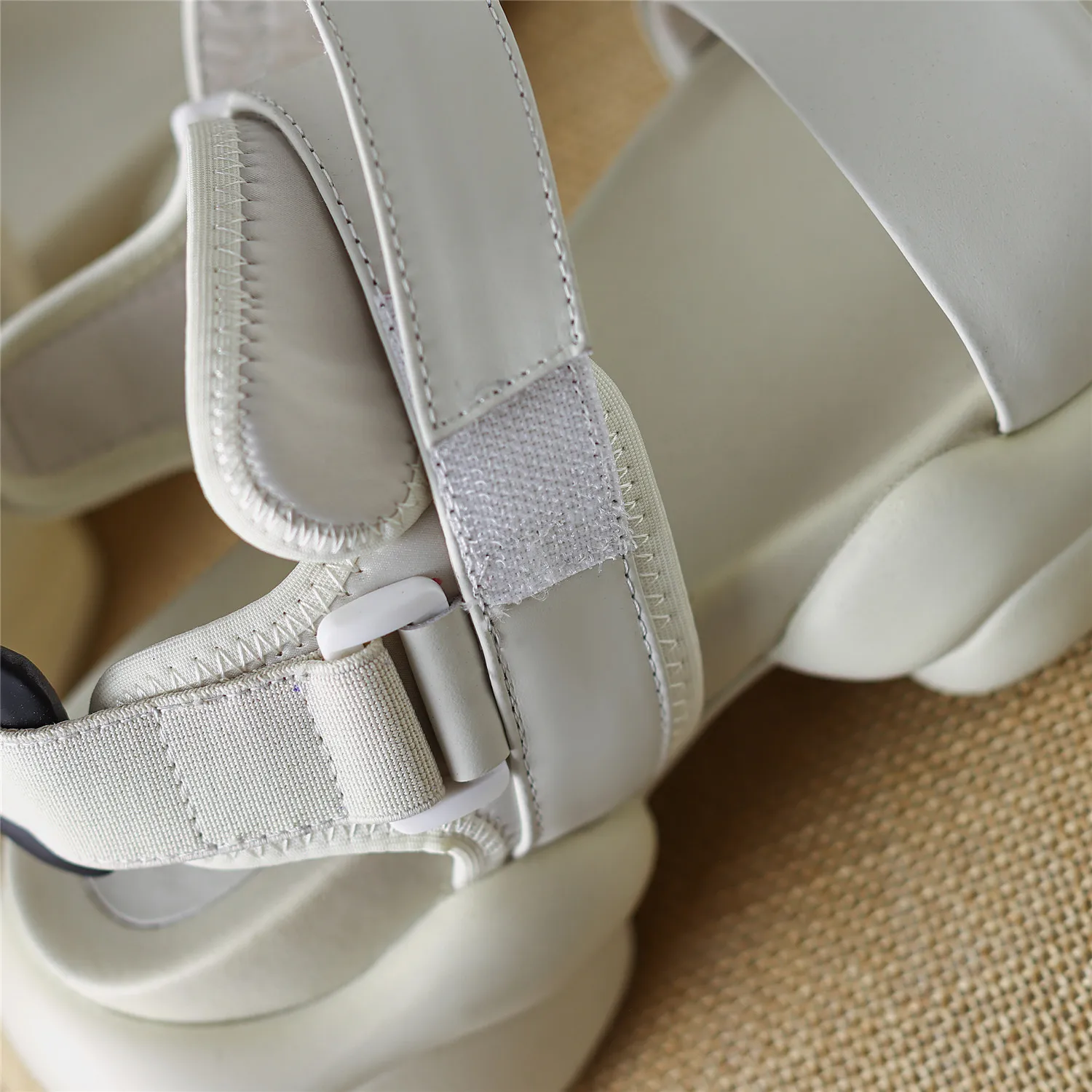 Women's Sandals 2023 Summer New Luxury Genuine Cow Leather Platform Chunky Heels Open Toe Pure Handmade Shoes Plus Size 42